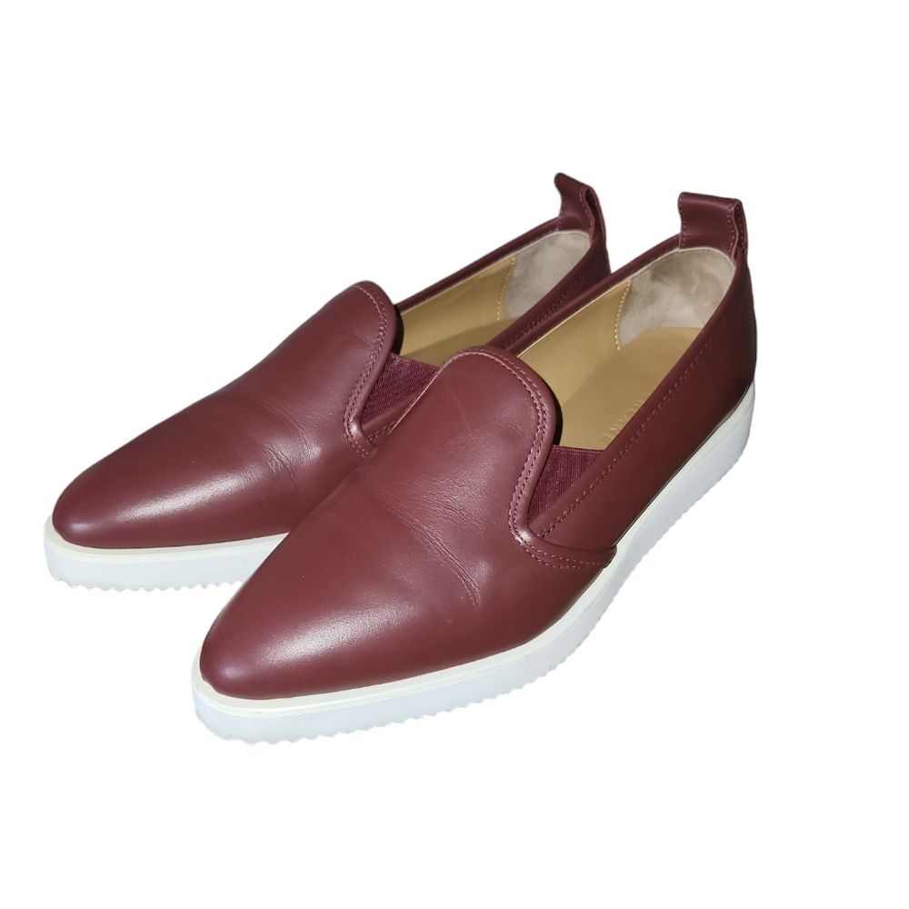 Everlane The Leather Street Sneaker Loafer Maroon Red Size 7.5